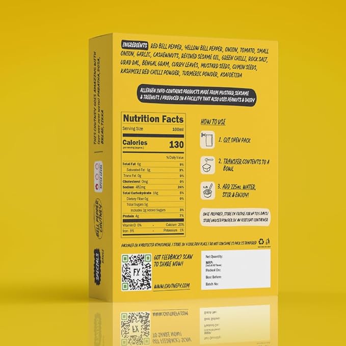 Chutnefy - 5-Second Instant Bell Pepper Chutney - 75 ml (Pack of 2)